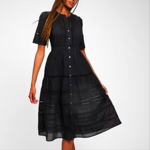 NWOT black lace eyelet cotton GAP dress